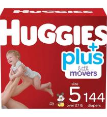 Huggies - Couches Little Movers Plus, taille 5, boîte de 144