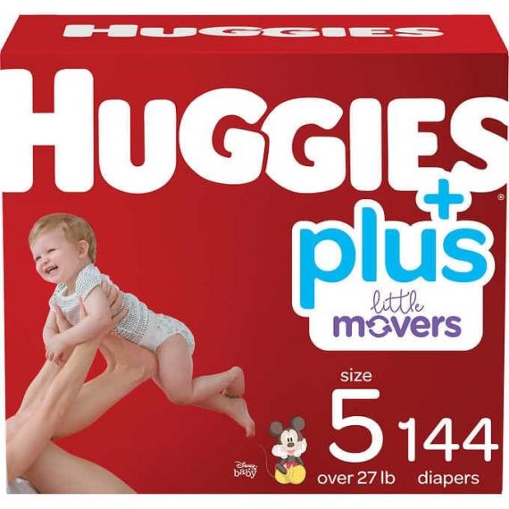 Huggies Little Movers Plus, Size 5, Pack of 144