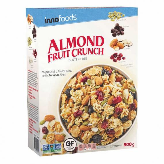 Inno Foods Gluten Free Almond Fruit Crunch Cereal, 900 g Deliver