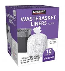 Kirkland Signature Wastebasket Liner Clear Pack of 500