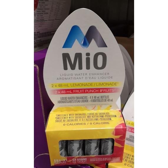 MIO Aromatisant D'Eau, 0 Calories, 4 bouteilles de 48 ml