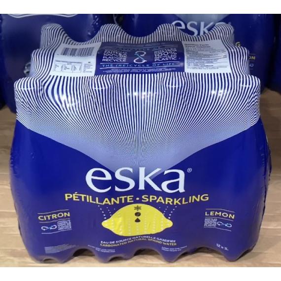 Eska - Eau de source gazéifiée au citron 12 × 1 L