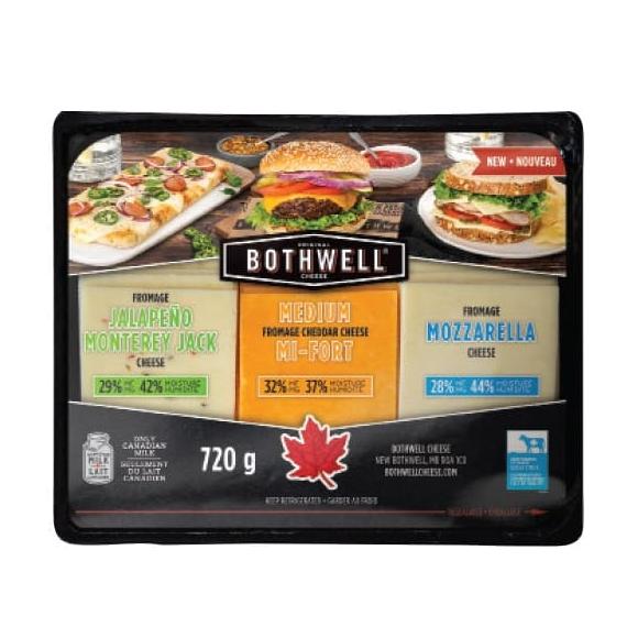 Bothwell sliced variety cheese, 720 g