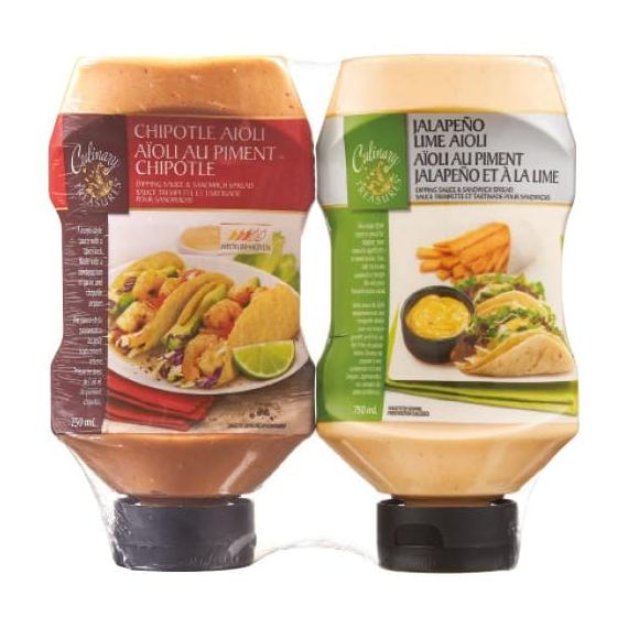 CT jalapeño and chipotle aioli mix pack 2 × 750 mL