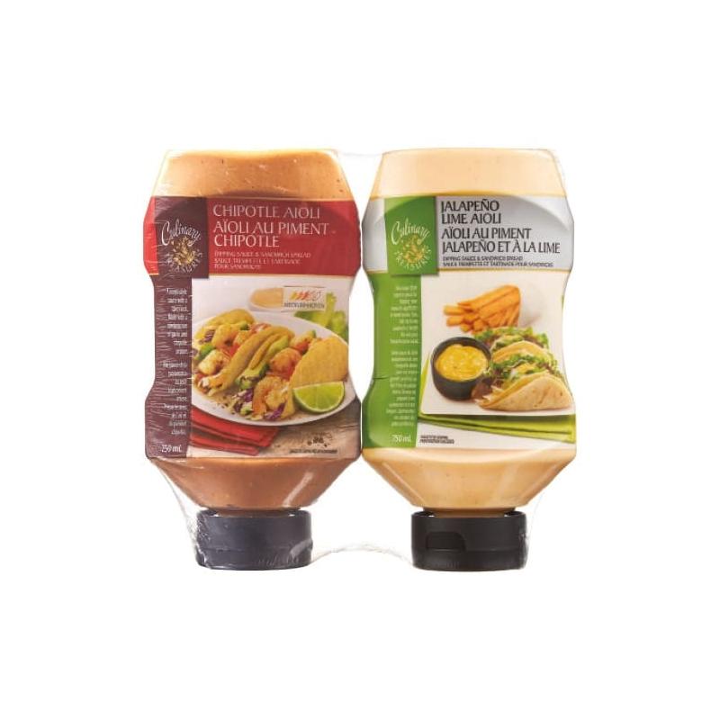 Culinary Treasures CT jalapeño and chipotle aioli mix pack 2 × 750