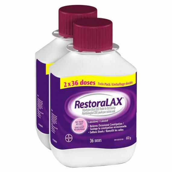 RestoraLAX Laxative - 36 Doses, 2-pack