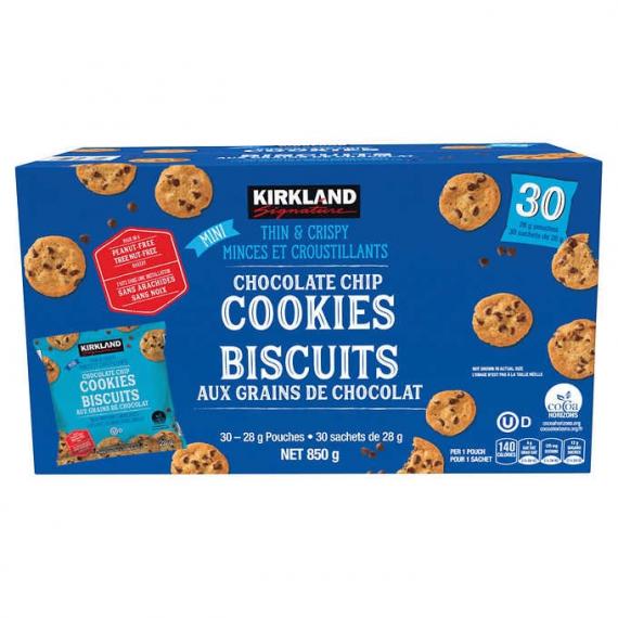 Kirkland Signature Chocolate Chip Cookies 30 × 28 g