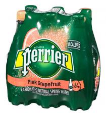 PERRIER Eau de source naturelle gazéifiée à l'arôme naturel de pamplemousse rose 6x500.0 ml