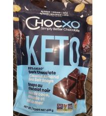 ChocXO - Croquants Keto Snaps au chocolat noir aux amandes et à la noix de coco Biologique, 420 g