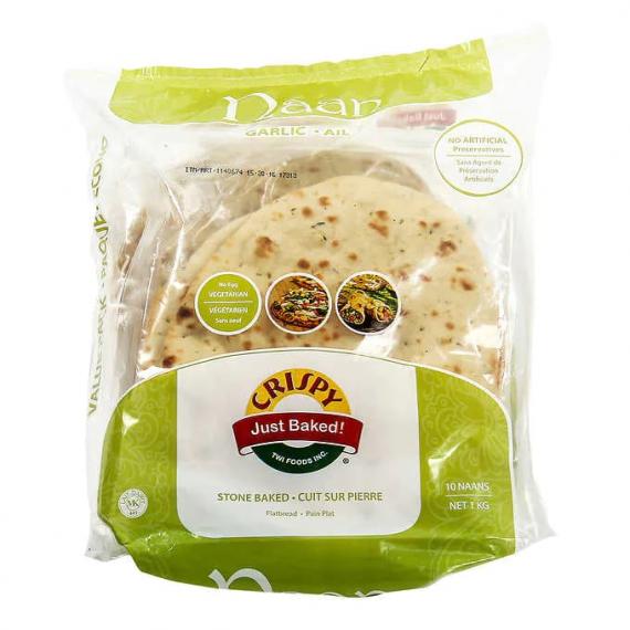 Crispy - Naans à l’ail 2 × 500 g