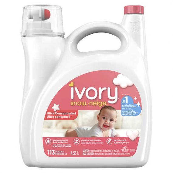 Ivory Neige - Détergent à lessive liquide 113 brassées - 4.55 L