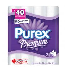 Purex Premium Bathroom Tissue 40 rolls x 250 sheets Item