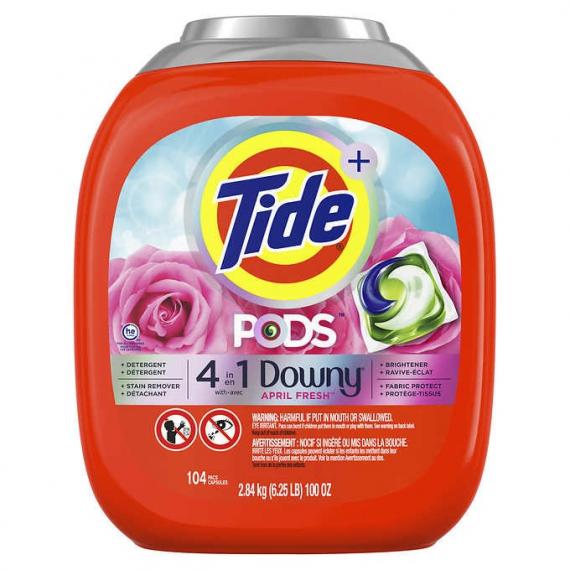 Tide Pods with Downy 104 wash loads