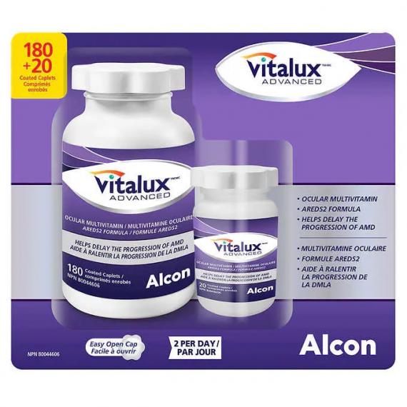 Multivitamin oculaire Vitalux Advanced - 180 + 20 comprimés enrobés