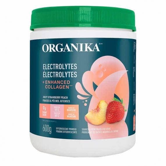 Organika Electrolytes + Enhanced Collagen - Juicy Strawberry Peach 600 g