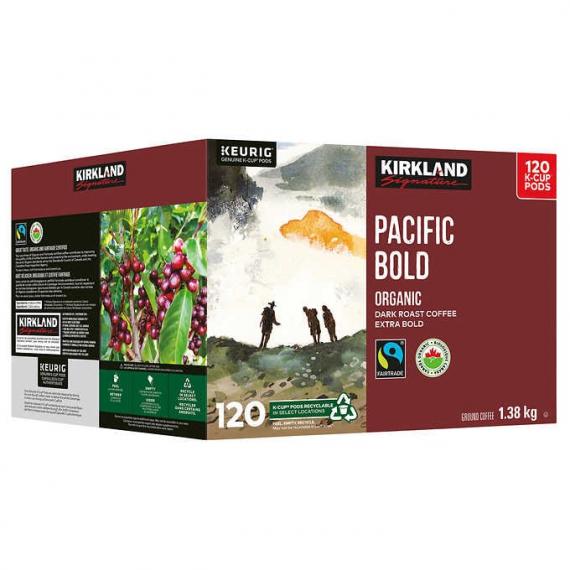 Kirkland Signature Organic Pacific Bold Fair Trade K-Cup Pods Pack of 120