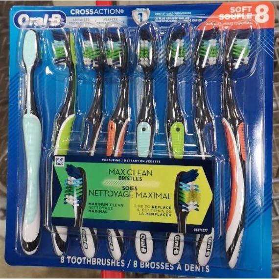 Oral-B, Brosses à Dents, Nettoyage Maximal, souple, Paquet de 8