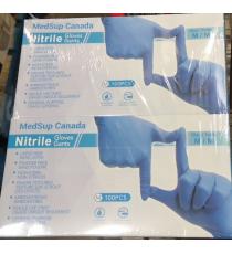 MedSup Canada Nitril Gloves, Medium, Latex Free, Non-Sterile, 2 Pack of 100