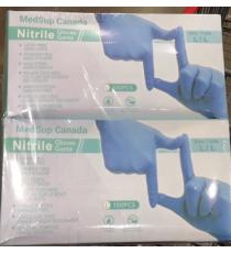 MedSup Canada Gants en nitrile, Grand, sans latex, non stériles, 2 paquet de 100
