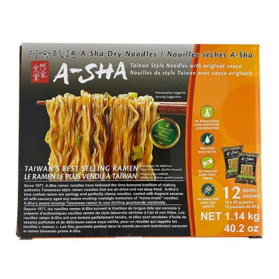 A-Sha - Nouilles de style Tainan avec sauce originale 12 × 95 g