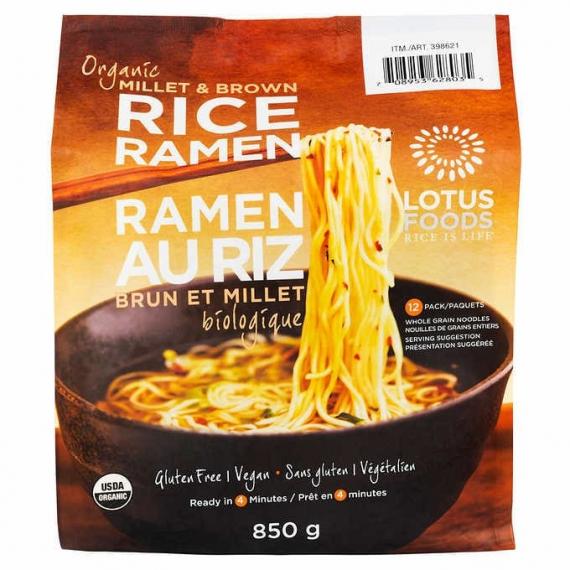 Lotus Foods - Brun Et Millet biologique Ramen Au Riz 850 g