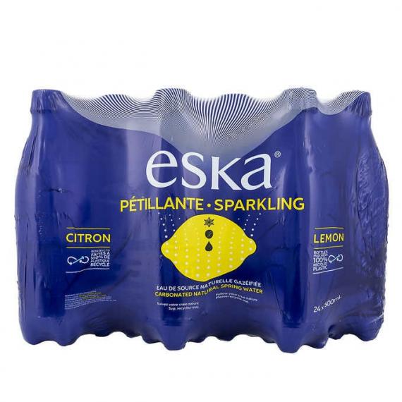 Eska - Eau de source gazéifiée au citron 24 x 500ml