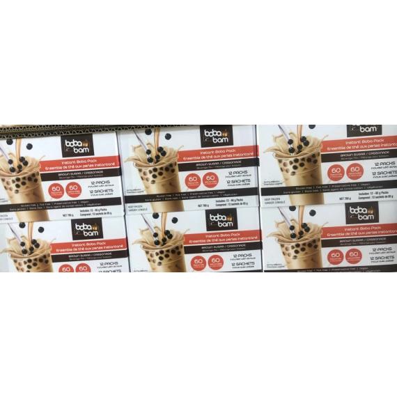 Boba Bam, Instant Boba Tea Kit, Brown Sugar 12 counts