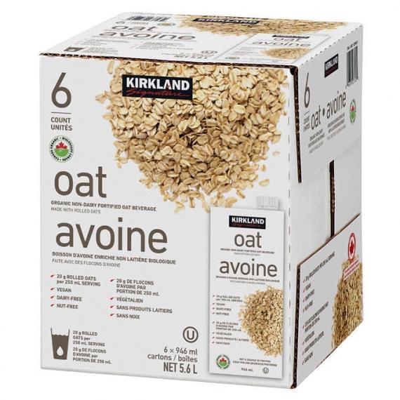 Kirkland Signature Organic Non-Dairy Fortified Oat Beverage 6 × 946 mL