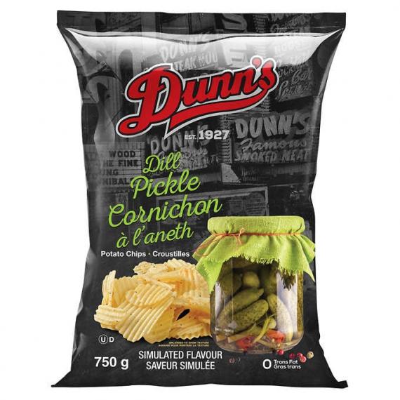 Dunn's - Croustilles cornichon à l'aneth 750 g