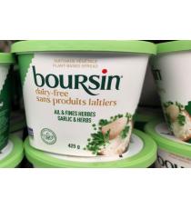 Boursin - Sans produits laitiers - Herbes et ail 425 g