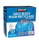 Kirkland Signature Blue Recycling Bags with drawstrings Pack of 100