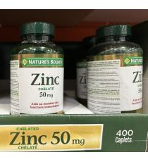 Nature's Bounty - Zinc Chélaté 50 MG / 400 Caplets