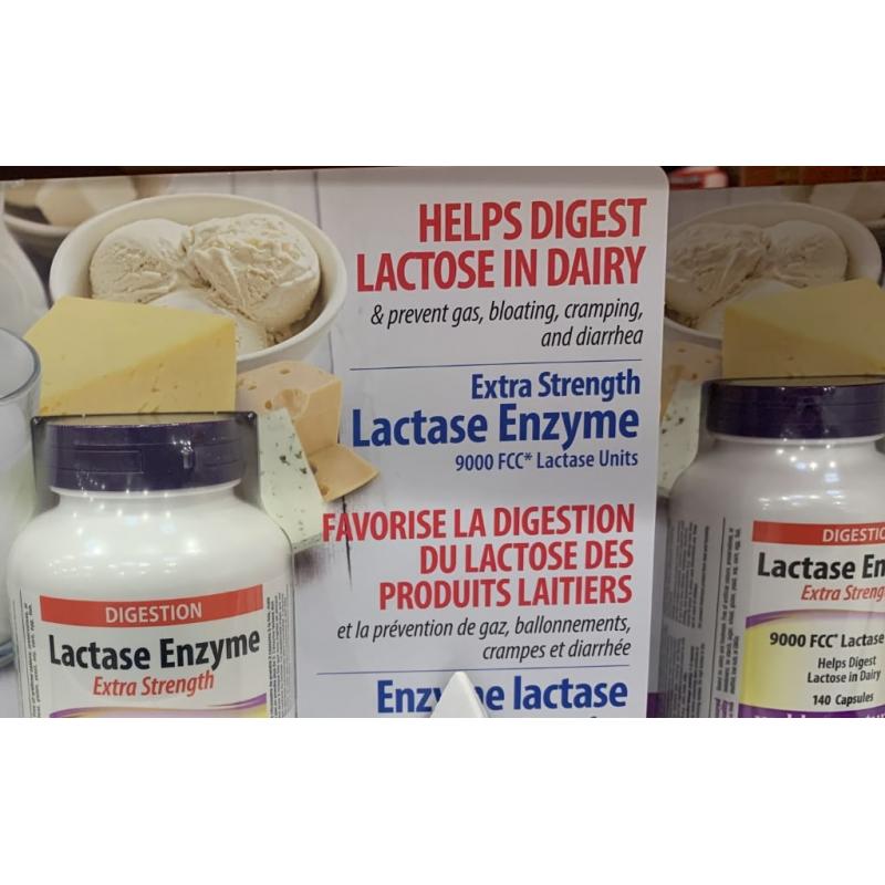 ber Naturals Lactase Enzyme Extra Fort 140 Capsules DeliverGrocery Online (DG), 9354