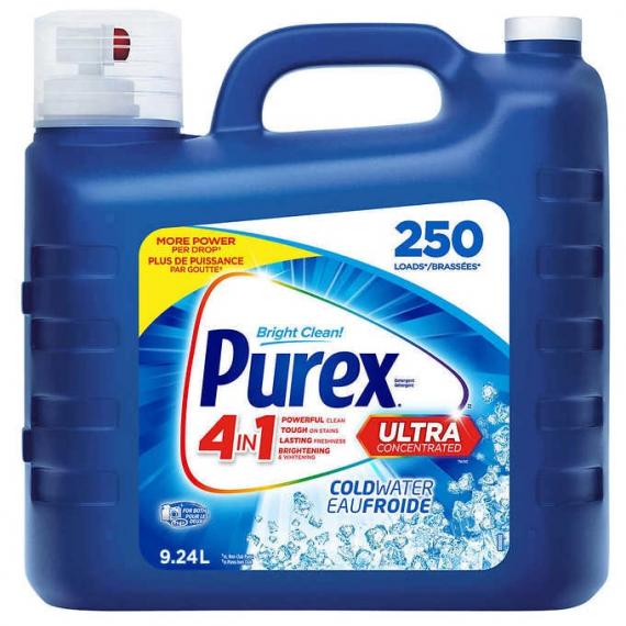 Purex - Détergent à lessive ultraconcentré eau froide 250 charges de lavage