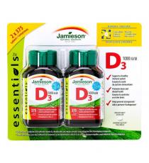 Jamieson - Vitamine D3 1 000 UI 2 paquets de 375 comprimés