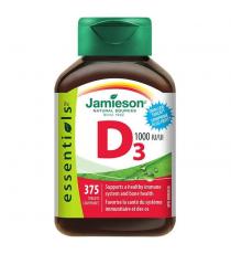 Jamieson - Vitamine D3 1 000 UI 2 paquets de 375 comprimés