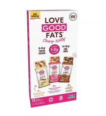 Love Good Fats - Chewy Nutty - Barres de collation aux noix à saveurs variés 12 × 40 g