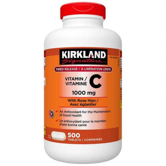 Kirkland Signature – Vitamine C 1000 mg à libération lente - 500 comprimés