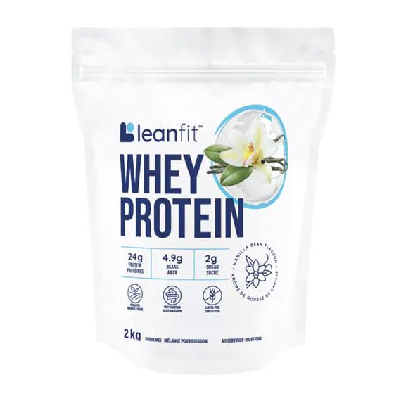 LeanFit vanilla whey protein powder 2 kg