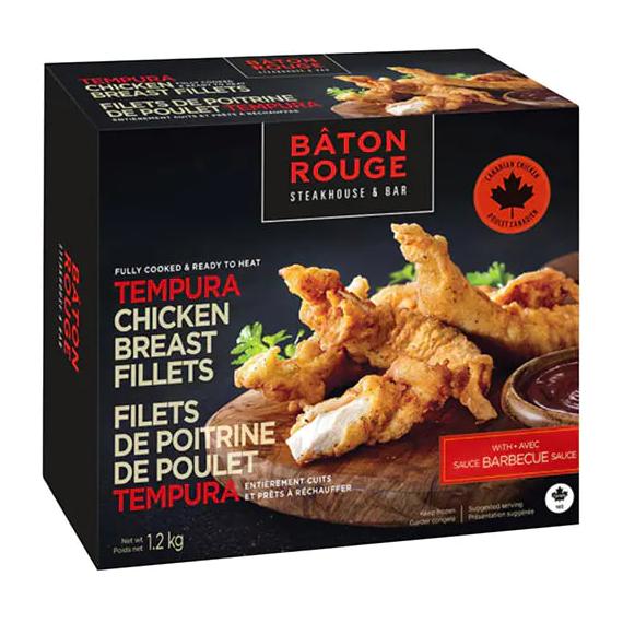 Bâton Rouge tempura - filets de poitrine de poulet 1.2 kg