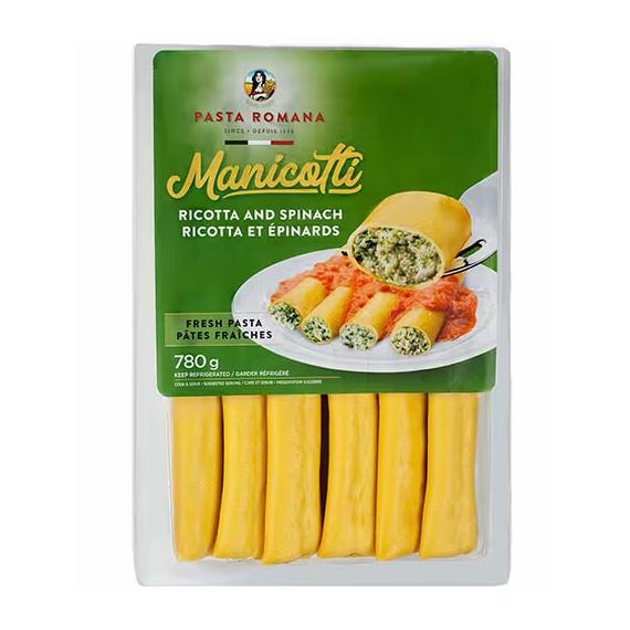 Pasta Romana / Manicotti Ricotta et Epinards, 780 g