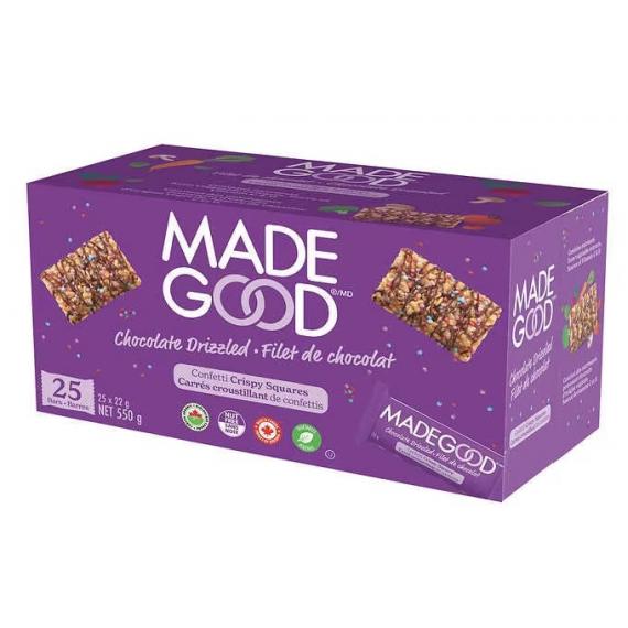 Made Good - Filet de chocolat carrés croustillant de confettis 25 × 22 g