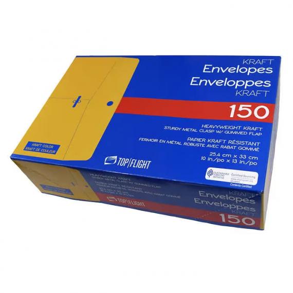 Top Flight Kraft Envelopes Pack of 150