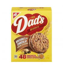 Dad’s - Biscuits à l’avoine et aux pépites de chocolat 48 paquets de 2