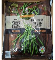 Family Tradition Extra Fine Organic Green Beans, 2 kg