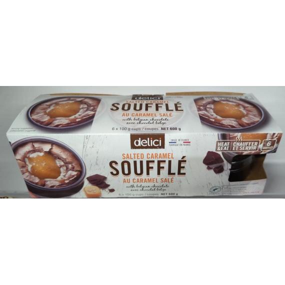 DELICI Souffele Dark Chocolate and Caramel 6 X 100 g