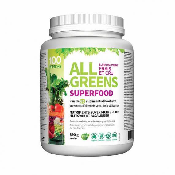 webber naturals – Superaliment All Greens 100 portions, 900 g de poudre