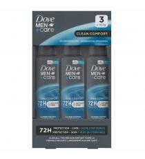 Dove Men+Care - Vaporisateur à sec, 3 x 107 g