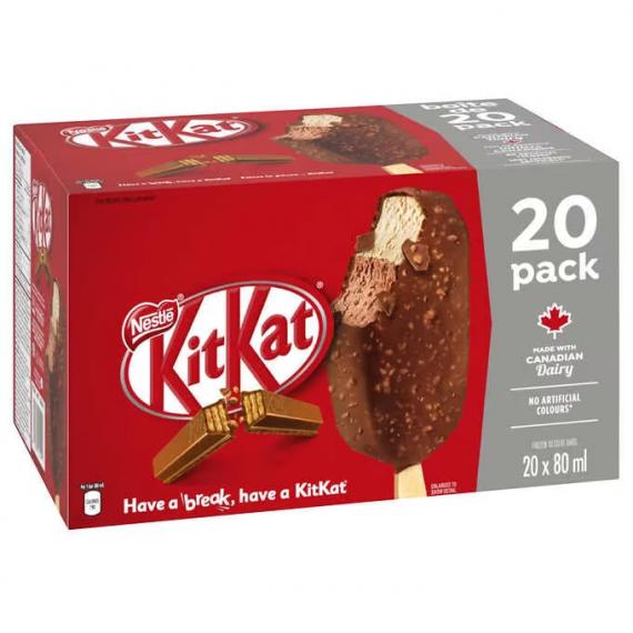 Nestle – Barres de crème glacée Kit Kat 20 x 80 mL