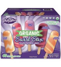 PhillySwirl organic Swirl Stix frozen dessert bars